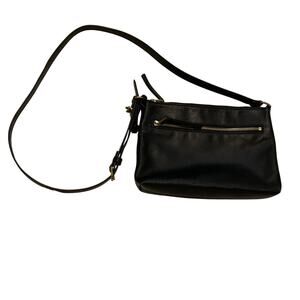 Fossil Black Cowhide Leather Crossbody Bag